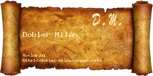 Dobler Milán névjegykártya