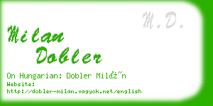 milan dobler business card